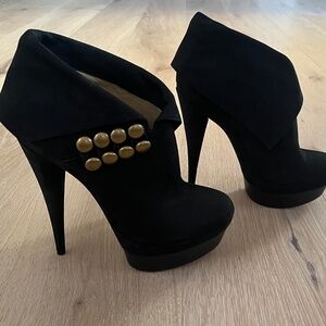 Rachel Zoe Bella Buck black suede booties